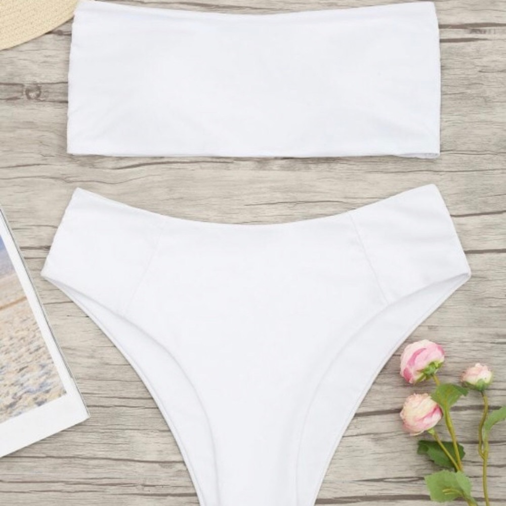 High Waist Bandeau Bikini